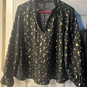 Heart shaped polka dot blouse